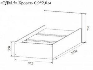 Кровать 900 Эдем-5 в Коротчаево - korotchaevo.ok-mebel.com | фото 3