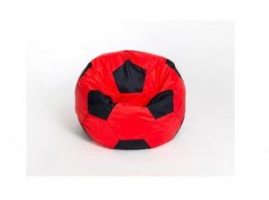 Кресло-мешок Мяч малый красно-черное в Коротчаево - korotchaevo.ok-mebel.com | фото 1