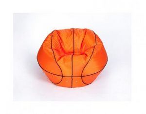 Кресло-мешок Баскетбольный мяч малый оранжево-черное в Коротчаево - korotchaevo.ok-mebel.com | фото 1
