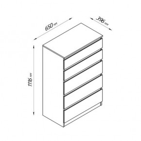 2.03.02.070.4 КАСТОР комод 5 ящиков RU серый в Коротчаево - korotchaevo.ok-mebel.com | фото 2