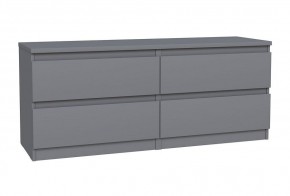 2.03.03.100.4 КАСТОР тумба 4 ящика RU серая в Коротчаево - korotchaevo.ok-mebel.com | фото