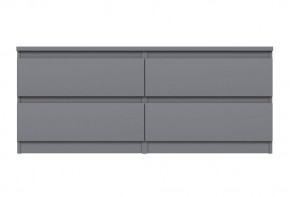 2.03.03.100.4 КАСТОР тумба 4 ящика RU серая в Коротчаево - korotchaevo.ok-mebel.com | фото 2