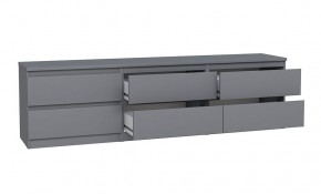 2.03.03.110.4 КАСТОР тумба 6 ящиков RU серая в Коротчаево - korotchaevo.ok-mebel.com | фото 3