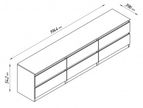 2.03.03.110.4 КАСТОР тумба 6 ящиков RU серая в Коротчаево - korotchaevo.ok-mebel.com | фото 4