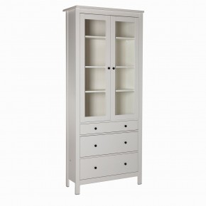 2.08.07.130.1 САГА шкаф с витриной 90 белый RU в Коротчаево - korotchaevo.ok-mebel.com | фото