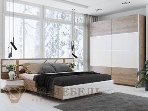 Спальный гарнитур Лагуна 8 + Шкаф-купе №23 в Коротчаево - korotchaevo.ok-mebel.com