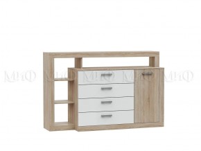 Ангара Комод (Белый глянец/Сонома) в Коротчаево - korotchaevo.ok-mebel.com | фото