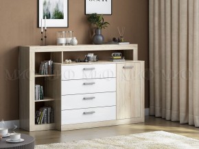 Ангара Комод (Белый глянец/Сонома) в Коротчаево - korotchaevo.ok-mebel.com | фото 2