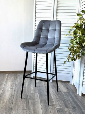 Барный стул ХОФМАН, цвет H-14 Серый, велюр / черный каркас М-City в Коротчаево - korotchaevo.ok-mebel.com | фото 3