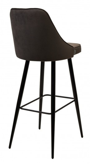 Барный стул NEPAL-BAR ГРАФИТ #14, велюр/ черный каркас (H=78cm) М-City в Коротчаево - korotchaevo.ok-mebel.com | фото 3
