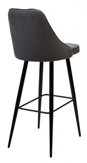 Барный стул NEPAL-BAR СЕРЫЙ #27, велюр/ черный каркас (H=78cm) М-City в Коротчаево - korotchaevo.ok-mebel.com | фото 3