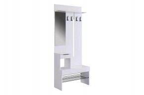 БАСКО Прихожая (модульная) белое дерево в Коротчаево - korotchaevo.ok-mebel.com | фото 2