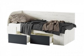 БЕАТРИС Кровать-софа (дуб крафт белый/антрацит) в Коротчаево - korotchaevo.ok-mebel.com | фото 2