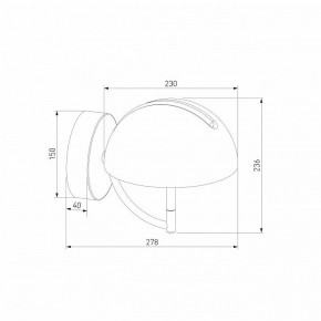 Бра Eurosvet Emisfero 50083/1 LED золото в Коротчаево - korotchaevo.ok-mebel.com | фото 3