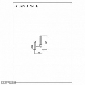 Бра iLamp Evolution W15609-1 AN+CL в Коротчаево - korotchaevo.ok-mebel.com | фото 2