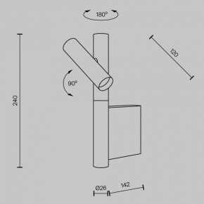 Бра Maytoni Utility MOD433WL-L3BS3K в Коротчаево - korotchaevo.ok-mebel.com | фото 4