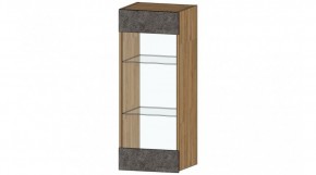 ДАЛЛАС Шкаф со стеклом (цемент темный) в Коротчаево - korotchaevo.ok-mebel.com | фото