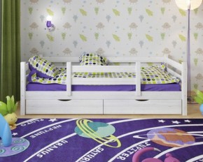 Детская кровать из массива березы Соня-5 (Белый/Лак) в Коротчаево - korotchaevo.ok-mebel.com | фото