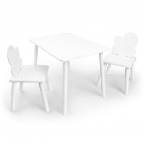 Детский комплект стол и два стула «Облачко» Rolti Baby (белый/белый, массив березы/мдф) в Коротчаево - korotchaevo.ok-mebel.com | фото