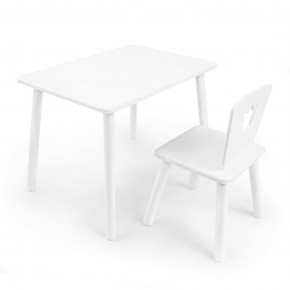 Детский комплект стол и стул «Корона» Rolti Baby (белый/белый, массив березы/мдф) в Коротчаево - korotchaevo.ok-mebel.com | фото