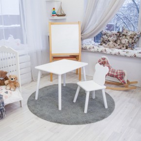 Детский комплект стол и стул «Мишка» Rolti Baby (белый/белый, массив березы/мдф) в Коротчаево - korotchaevo.ok-mebel.com | фото 2