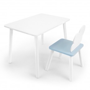 Детский комплект стол и стул «Облачко» Rolti Baby (белый/голубой, массив березы/мдф) в Коротчаево - korotchaevo.ok-mebel.com | фото