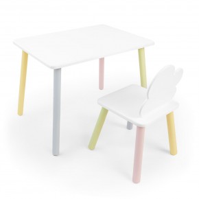 Детский комплект стол и стул «Облачко» Rolti Baby (белый/цветной, массив березы/мдф) в Коротчаево - korotchaevo.ok-mebel.com | фото