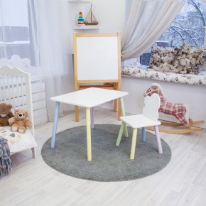 Детский комплект стол и стул «Облачко» Rolti Baby (белый/цветной, массив березы/мдф) в Коротчаево - korotchaevo.ok-mebel.com | фото 2