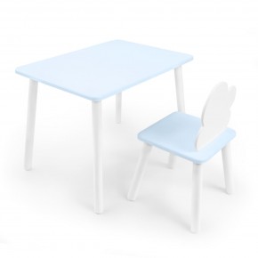 Детский комплект стол и стул «Облачко» Rolti Baby  (голубая столешница/голубое сиденье/белые ножки) в Коротчаево - korotchaevo.ok-mebel.com | фото