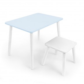 Детский комплект стол и табурет Rolti Baby (голубая столешница/белое сиденье/белые ножки) в Коротчаево - korotchaevo.ok-mebel.com | фото 1