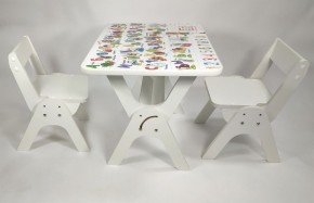 Детский растущий стол-парта и два стула Я САМ "Умка-Дуо" (Алфавит) в Коротчаево - korotchaevo.ok-mebel.com | фото