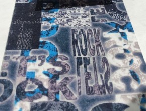 Диван-кровать Комфорт ЛАЙТ без подлокотников (2 подушки) Принт темный "ROCK" в Коротчаево - korotchaevo.ok-mebel.com | фото 3