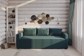Диван-кровать Вало сине-зелёный, ткань рогожка в Коротчаево - korotchaevo.ok-mebel.com | фото 2