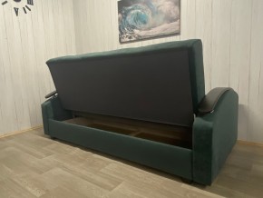 Диван Престиж-16 (НПБ+МДФ) велюр Sensey bottle green в Коротчаево - korotchaevo.ok-mebel.com | фото 2