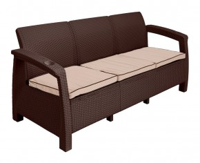 Диван Yalta Premium Sofa 3 Set (Ялта) шоколадный (+подушки под спину) в Коротчаево - korotchaevo.ok-mebel.com | фото 2