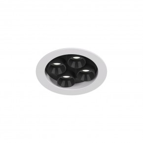 DK2510-WB Встраиваемый светильник SPACE со светодиодом d65 220V 8W 38° 4000К IP20 белый/черный алюминий в Коротчаево - korotchaevo.ok-mebel.com | фото 4