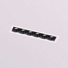 DK2531-WB Встраиваемый светильник SPACE со светодиодом под шпатлевку L126mm 220V 10W 38° 4000К IP20 белый/черный алюминий в Коротчаево - korotchaevo.ok-mebel.com | фото