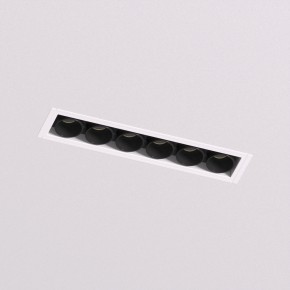 DK2531-WB Встраиваемый светильник SPACE со светодиодом под шпатлевку L126mm 220V 10W 38° 4000К IP20 белый/черный алюминий в Коротчаево - korotchaevo.ok-mebel.com | фото 2