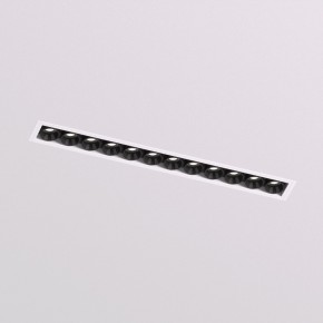 DK2532-WB Встраиваемый светильник SPACE со светодиодом под шпатлевку L240mm 220V 20W 38° 4000К IP20 белый/черный алюминий в Коротчаево - korotchaevo.ok-mebel.com | фото