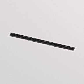 DK2532-WB Встраиваемый светильник SPACE со светодиодом под шпатлевку L240mm 220V 20W 38° 4000К IP20 белый/черный алюминий в Коротчаево - korotchaevo.ok-mebel.com | фото 2