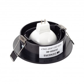 DK3020-BK Встраиваемый светильник, IP 20, 10 Вт, GU5.3, LED, черный, пластик в Коротчаево - korotchaevo.ok-mebel.com | фото 3