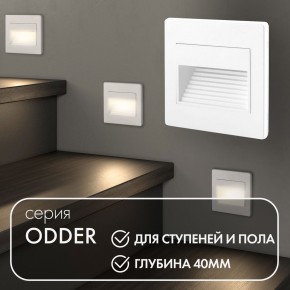 DK3050-WH Светильник встраиваемый в стену, IP 20, LED 3000, 1 Вт, белый, пластик в Коротчаево - korotchaevo.ok-mebel.com | фото 5