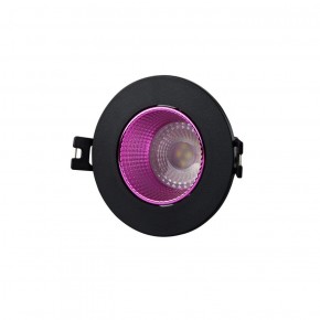 DK3061-BK+PI Встраиваемый светильник, IP 20, 10 Вт, GU5.3, LED, черный/розовый, пластик в Коротчаево - korotchaevo.ok-mebel.com | фото 1