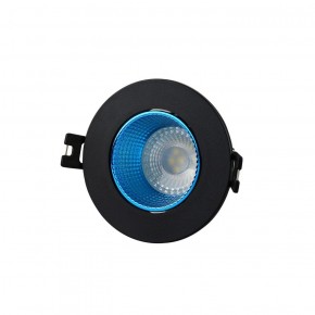 DK3061-BK+СY Встраиваемый светильник, IP 20, 10 Вт, GU5.3, LED, черный/голубой, пластик в Коротчаево - korotchaevo.ok-mebel.com | фото