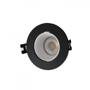 DK3061-BK+WH Встраиваемый светильник, IP 20, 10 Вт, GU5.3, LED, черный/белый, пластик в Коротчаево - korotchaevo.ok-mebel.com | фото 1