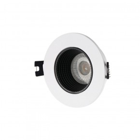 DK3061-WH+BK Встраиваемый светильник, IP 20, 10 Вт, GU5.3, LED, белый/черный, пластик в Коротчаево - korotchaevo.ok-mebel.com | фото