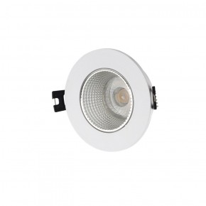 DK3061-WH+CH Встраиваемый светильник, IP 20, 10 Вт, GU5.3, LED, белый/хром, пластик в Коротчаево - korotchaevo.ok-mebel.com | фото