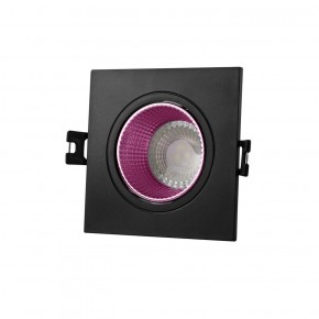 DK3071-BK+PI Встраиваемый светильник, IP 20, 10 Вт, GU5.3, LED, черный/розовый, пластик в Коротчаево - korotchaevo.ok-mebel.com | фото 1