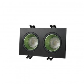 DK3072-BK+GR Встраиваемый светильник, IP 20, 10 Вт, GU5.3, LED, черный/зеленый, пластик в Коротчаево - korotchaevo.ok-mebel.com | фото