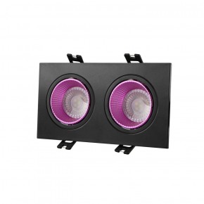 DK3072-BK+PI Встраиваемый светильник, IP 20, 10 Вт, GU5.3, LED, черный/розовый, пластик в Коротчаево - korotchaevo.ok-mebel.com | фото